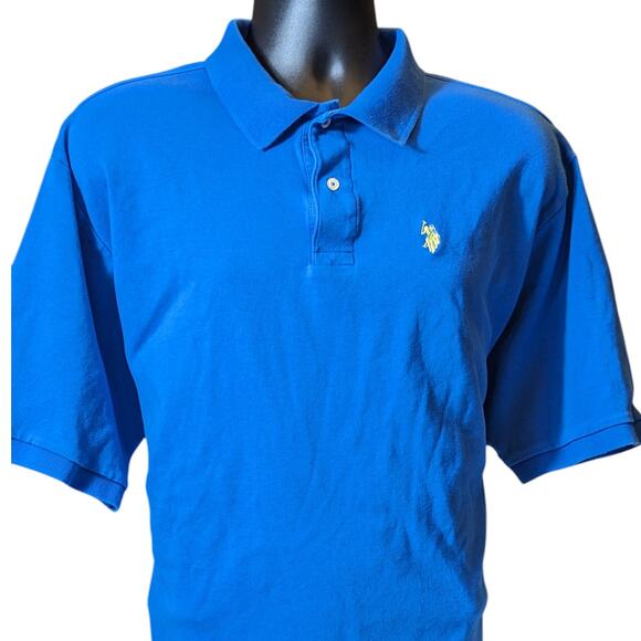 U.S. Polo Assn. Blue Polo Shirt Mens XLT Classic Fit Short Sleeve Luxury Feel - Picture 1 of 16